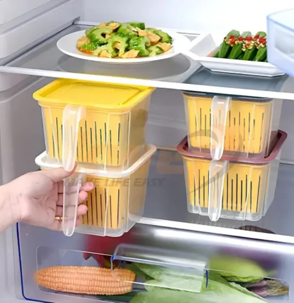 FRIDGE ORGANIZER STORAGE BOX (WITH HANDLE)