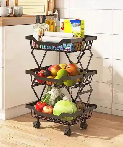 [BG-204 B] FOLDING FRUIT BASKET (STEEL)