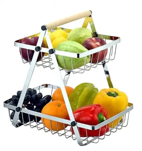 [BG-205 A] FOLDING FRUIT BASKET (STEEL) 