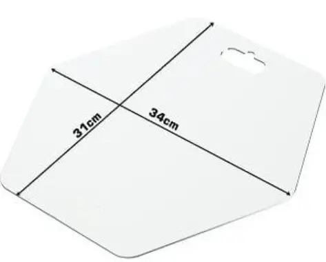 [BG-601 J] 202 STAINLESS STEEL ROUND CHOPPING BOARD  34×31CM 