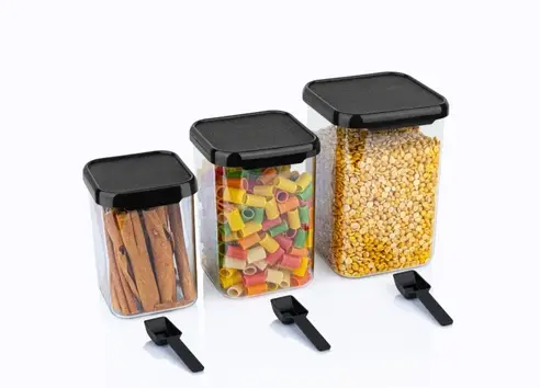 [BG-1007] AIRTIGHT SQUARE CONTAINER (PACK OF 3)