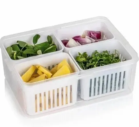[BG-1113 A] 4 COMPARTMENT REFRIDGERATOR FOOD STORAGE CONTAINERS