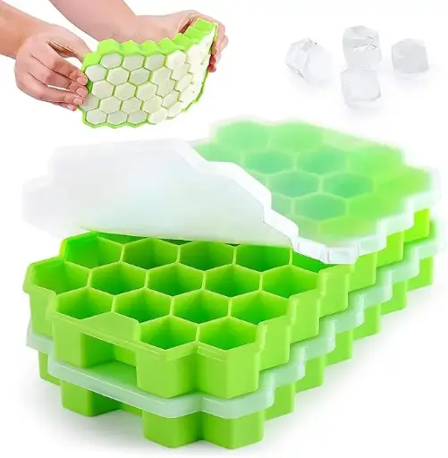 [BG-2001 B]  HONEYCOMB ICE CUBE TRAY WITH LID