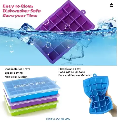 [BG-2002 B] SQUARE 24 ICE CUBE TRAY WITH LID